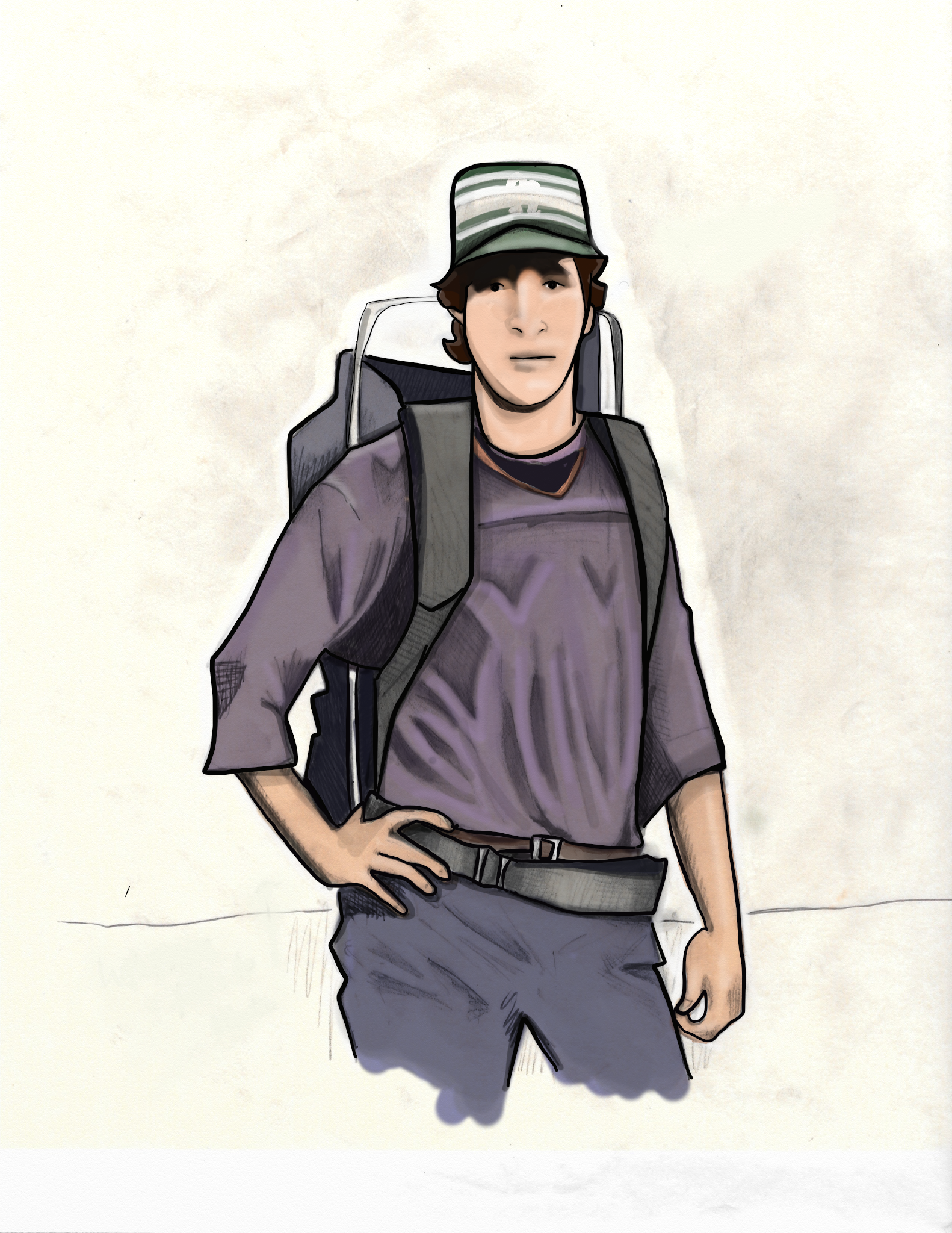 portrait of a man hiking